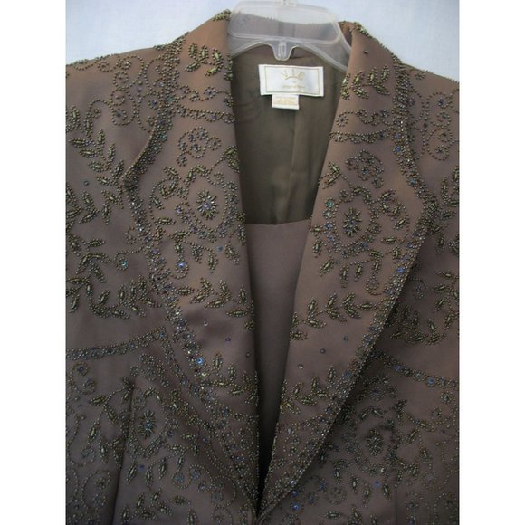 VIE Victoria Royal Beaded Evening Jacket Women's XL - Picture 2 of 5